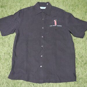 Wet Woody & Co Lake Tahoe & Truckee Threesome Silk Shirt Size Medium